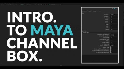 maya channel box not showing